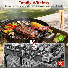 LNN Smart Bluetooth Wireless Meat Thermometer with Probe | Long Range Digital Thermometer for BBQ, Grill, Oven & Smoker | Waterproof, Real-Time Monitoring | for Steak, Chicken, Turkey, Kitchen