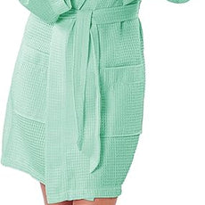 Turquaz Lightweight Short Robes For Women Waffle Kimono Bathrobe - Soft, Fast-Drying, Long-Lasting Cotton Blend