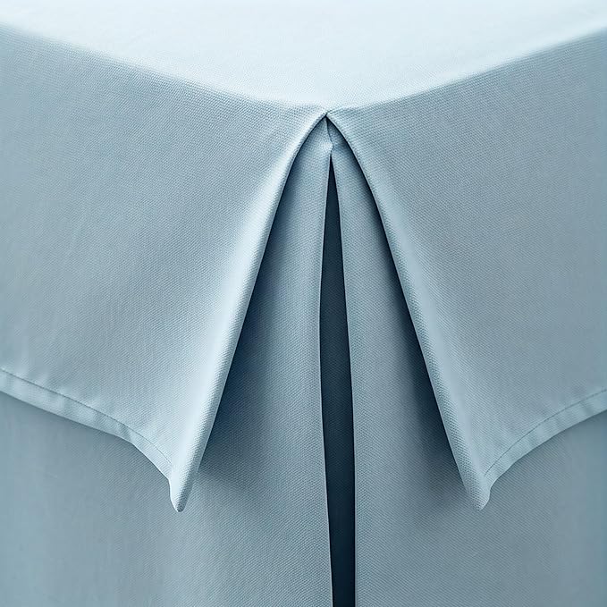 600TC -Dorm Bed Skirt - Split Corner Tailored Dorm Sized Bed Skirt - Dorm Room Essentials - Dorm Bed Skirt 100% Egyptian Cotton - Dorm Décor Bed Skirt Twin XL - 52" Drop (French Blue, Solid)