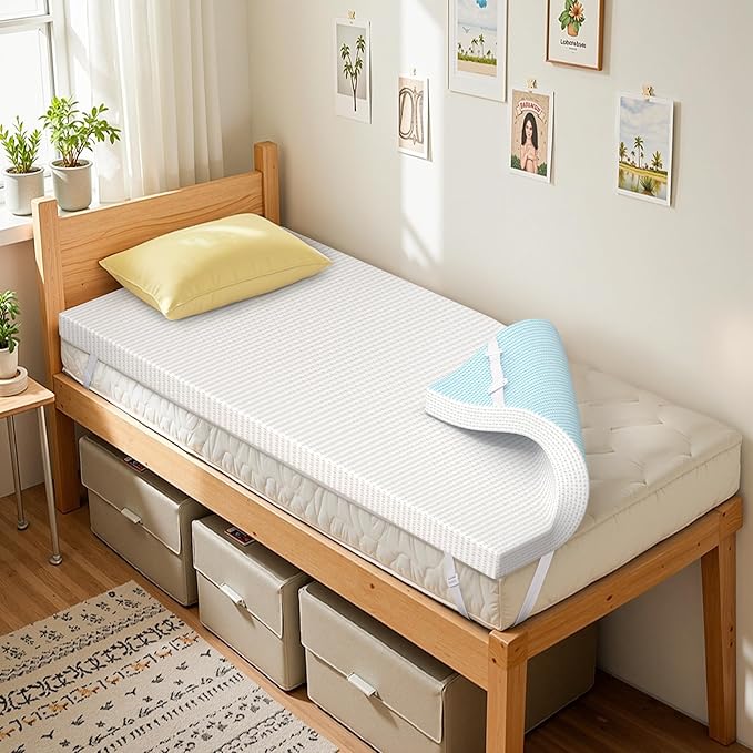 SyMax Twin XL Mattress Topper, High Density Memory Foam Bed Topper with Breathable Removable Cover, CertiPUR-US Certified, 3 Inch