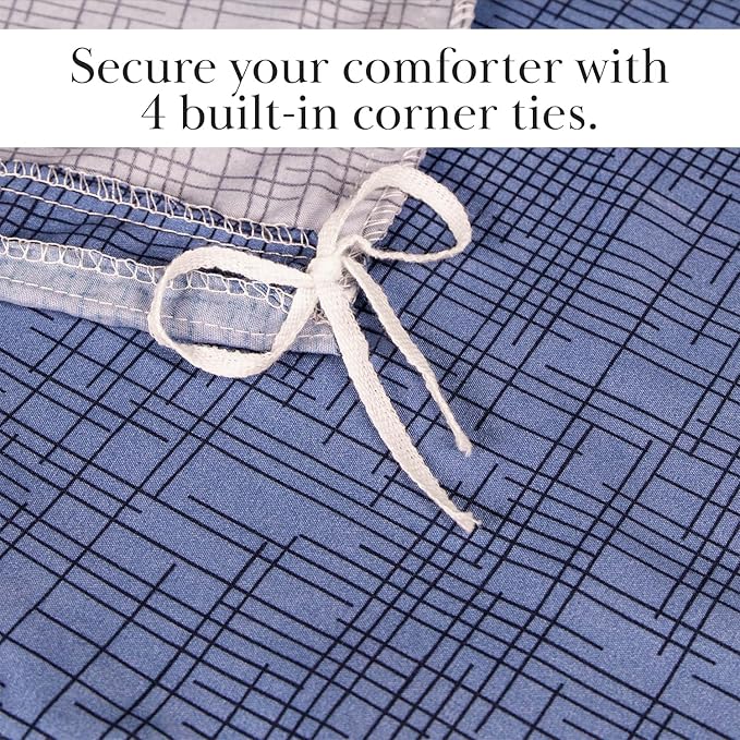 Southshore Fine Living, Inc. Paisley Boho Duvet Cover Queen Size/Full Size - Premium Quality Full/Queen Bedding Set, Easy Care - 1 Duvet Cover Full/Queen, 2 Pillow Shams - Harmony Blue
