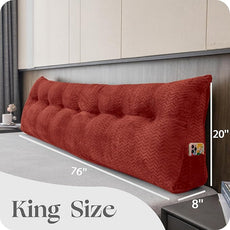 Large Bolster Triangular Headboard Wedge Backrest Positioning Support Bed Rest Reading Pillows Headboard Wedge Pillows for Day Bed with Removable Cover