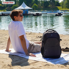 Swissdigital Design Travel Laptop Backpack for Men and Women, 35L Expandable Large College Backpack with USB Charging Port for Fits 17 Inch Notebook, Grey | SD1671-02