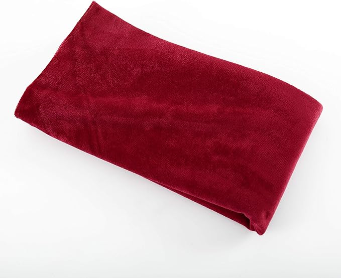EVOLIVE Soft Micromink, Faux Fur, Faux Velvet Euro Sham Cover Pillowcase Replacement with Zipper Closure (26"x26" Euro Sham, Wine)