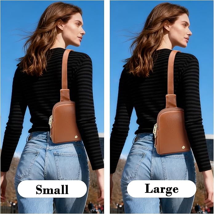 INICAT Travel Small Crossbody Sling Bags Women Cross Body Purses Passport Holder Vegan Leather Fanny Packs Birthday Gifts