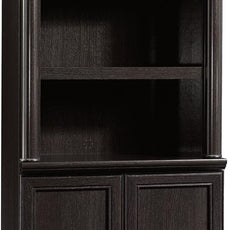 Sauder Palladia Book Shelf, Bookshelf with Storage, Library Bookcase with Doors and Adjustable Shelves, in Wind Oak Finish