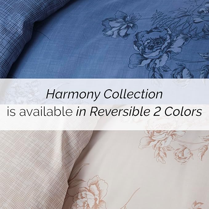 Southshore Fine Living, Inc. Paisley Boho Duvet Cover Full/Queen Size - Premium Quality Bedding Set, Easy Care - 1 Duvet Cover, 2 Pillow Shams - Harmony Taupe