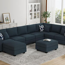 Legend Vansen Modular Sectional Sofa U Shaped Couch with Ottoman Modern Reversible Corner Sectional Couch for Living Room (Charcoal, U Shaped Sofa-5)