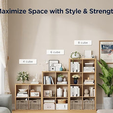 7 Cube Storage Organizer, Cube Shelf with Heavy-Duty Thick Boards, 25.12