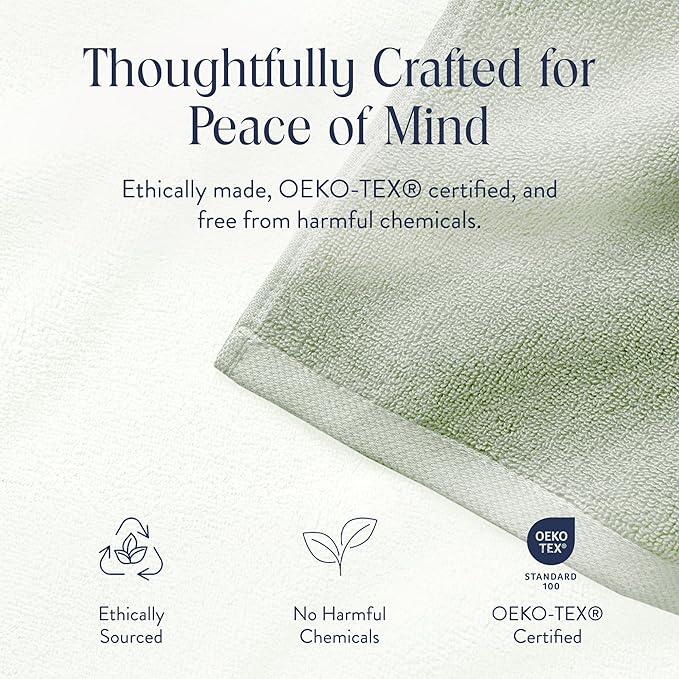 Brooklinen Super-Plush Turkish Cotton Bath Sheets - Set of 2 - Cotton, 820 GSM, Highly Absorbent, Machine Washable, Perfect for Home & Bathroom (40" x 65", Aloe Green)