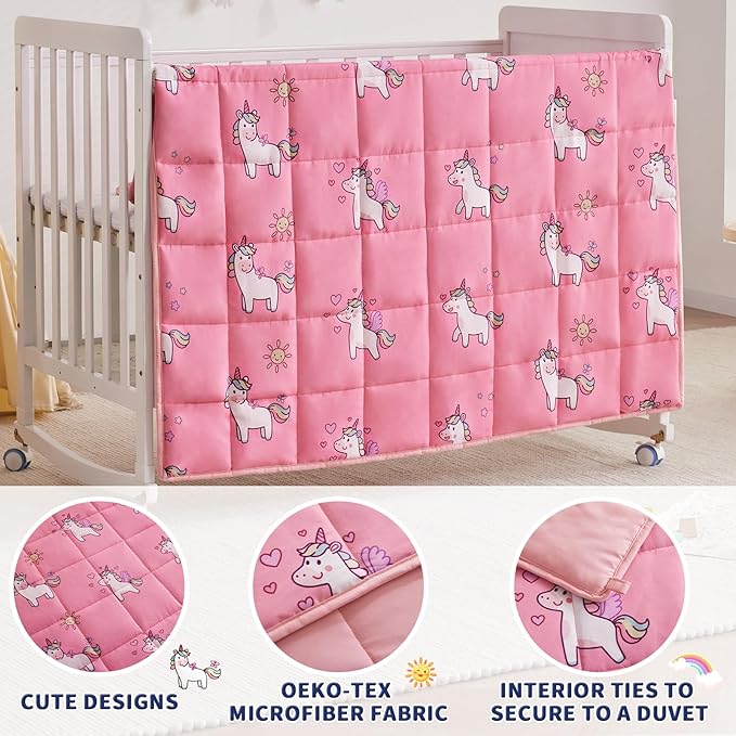 anfie Weighted Blanket Kids (36"x48" 5lbs) Weighted Blanket Cooling Blanket for Sleeping,Throw Size Breathable Blanket with Premium Glass Bead(Little Unicorn)