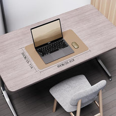 YSAGi Double-Sided Desk Pad, Leather Desk Mat, Eco Cork Desk Pad Protector, Large Mouse Pad for Desk, Waterproof Desk Blotter Pad, Writing Pad for Office/Home(23.6