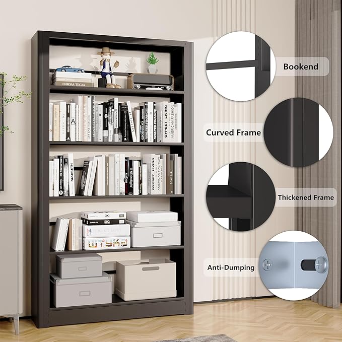 Black Subframe - Cannot be Used Alone, Need to be Used in Conjunction with The 68.9" Tall Main Bookshelf