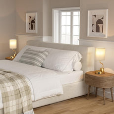 Gold Bedside Table Lamps for Bedroom Set of 2 - Nightstand Light with AC Outlet and USB A & C for Charging, 3 Color Temperatures Desk Lamp with Pen Holder & Phone Stand for Living Room/Dorm/Office