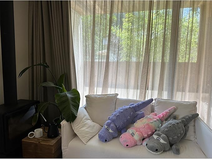 Hofun4U Alligator Plush Pillow, 61 inch Alligator Stuffed Animal, Home Decoration Christmas Valentine’s Birthday Gift for Boys Girls Adults Kids (Grey)