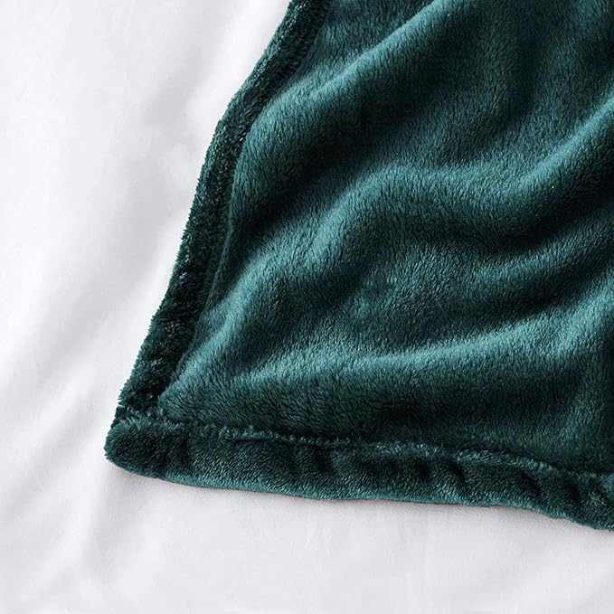 IR Imperial Rooms Fleece Blankets Queen Size 90x90 Inches- 8 Pack - Super Soft Fluffy Throw Blanket for Sofa and Bed - Warm and Cozy Lightweight 400 GSM Microfiber Bed Throws Blankets (Queen, Emerald)