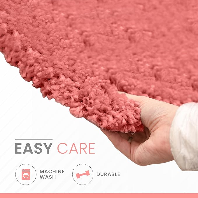 Martex 100% Cotton Ringspun Bath Rug | Super Soft | Super Absorbent | Essential Bathroom Rugs | Non-Slip Bath Mat | Quick Drying Bath Mat | Coral