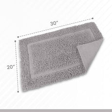 Martex 100% Cotton Ringspun Bath Rug | Super Soft | Super Absorbent | Essential Bathroom Rugs | Non-Slip Bath Mat | Quick Drying Bath Mat | Silver