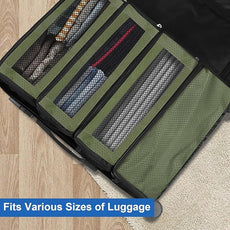 Suitcase Organizer, Travel Luggage Organizer Portable Hanging Travel Shelves Collapsible Hanging Packing Cubes for Carry on Suitcase