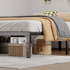Metal Bed Frame Full Size - 14 Inch Heavy-Duty Full Platform Bed Frame No Box Spring Needed, Easy Assembly, Noise-Free, Sturdy Mattress Foundation, Underbed Storage Space