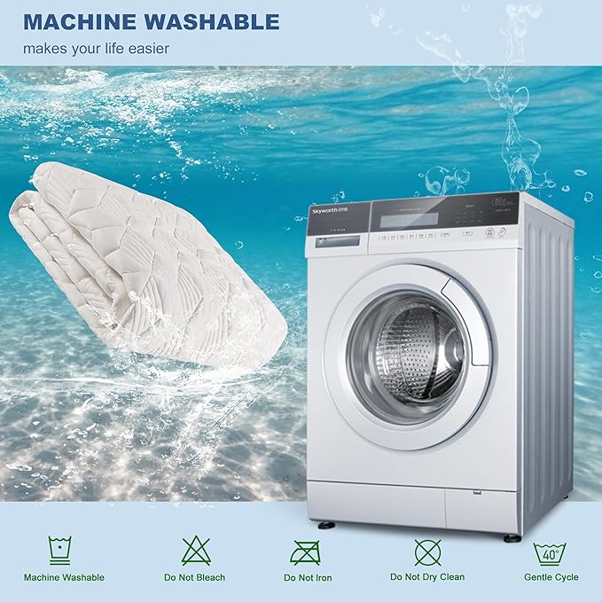 GRT Waterproof Mattress Protector King, Rayon Bamboo Mattress Protector Cooling Breathable, 3D Air Fabric Soft Mattress Cover with 6-26 inches Deep Pocket, Mattress Pad Machine Washable