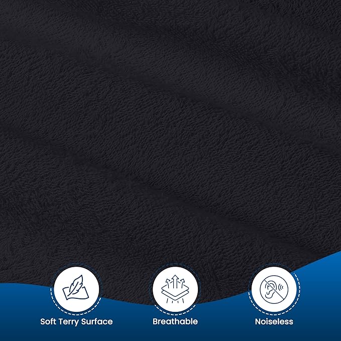 Utopia Bedding Waterproof Mattress Protector Queen Size, Premium 200 GSM Terry Mattress Cover, Soft & Breathable Bed Cover, Fitted Sheet Style with Stretchable Deep Pockets 17" (Black)