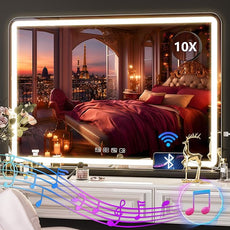 Hasipu Vanity Mirror with Lights and Bluetooth Speaker, 32