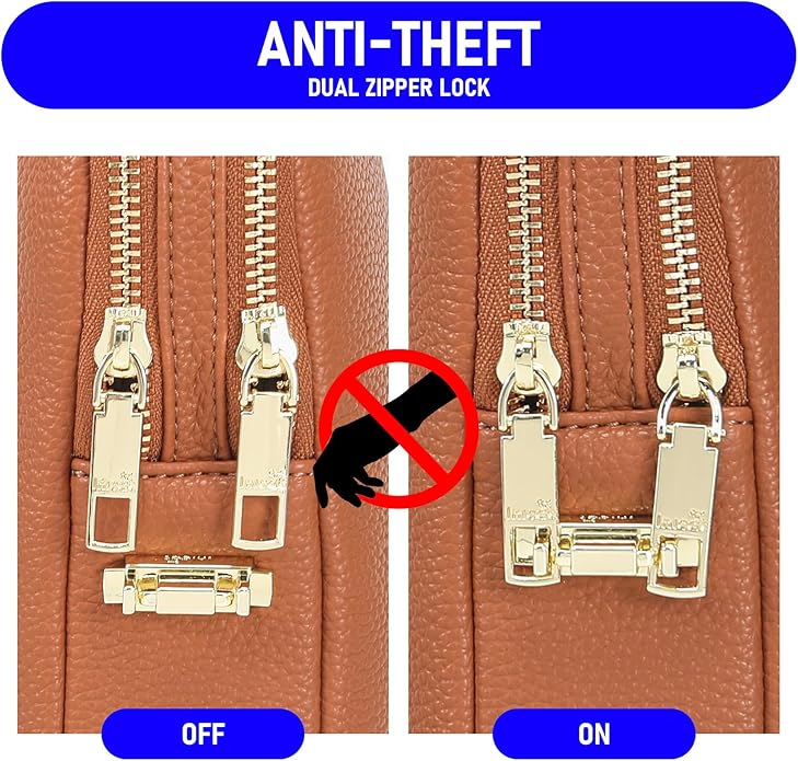 INICAT Travel Small Crossbody Sling Bags Women Cross Body Purses Passport Holder Vegan Leather Fanny Packs Birthday Gifts