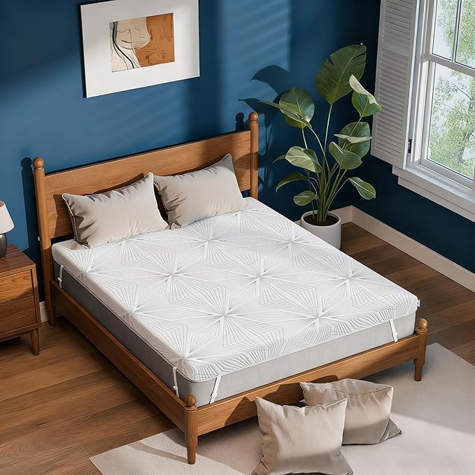 Ballad 3 Inch Gel Memory Foam Mattress Topper California King Size, High Density Cooling Pad with Premium Removable Cover, Pressure Relief Bed Topper, (CertiPUR-US & Oeko-Tex Certified)
