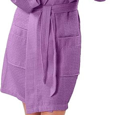Turquaz Lightweight Short Robes For Women Waffle Kimono Bathrobe - Soft, Fast-Drying, Long-Lasting Cotton Blend