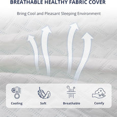 2 Inch Gel Memory Foam Mattress Topper King Size, Cooling Bed Topper for Pressure Relief with Removable Breathable Soft Cover, CertiPUR-US Certified