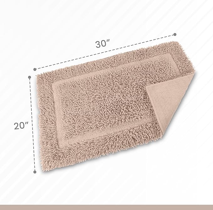 Martex 100% Cotton Ringspun Bath Rug | Super Soft | Super Absorbent | Essential Bathroom Rugs | Non-Slip Bath Mat | Quick Drying Bath Mat | Sand