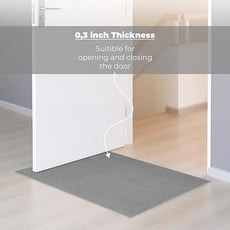 Cotton Paradise 100% Cotton Non Slip Bath Mats for Bathroom, 20x34 inch Soft Absorbent Quick Dry Machine Washable Floor Bath Mat, Light Gray Bath Rug