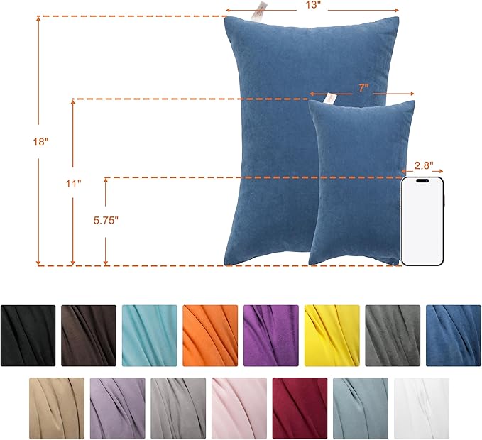 NTBAY Tiny Pillows, Down Alternative 7"x11" Microfiber Mini Pillow for Travel, Pets, Soft Machine Washable Small Pillows for Neck, Wrist, Lumbar and Knee, Dark Grey