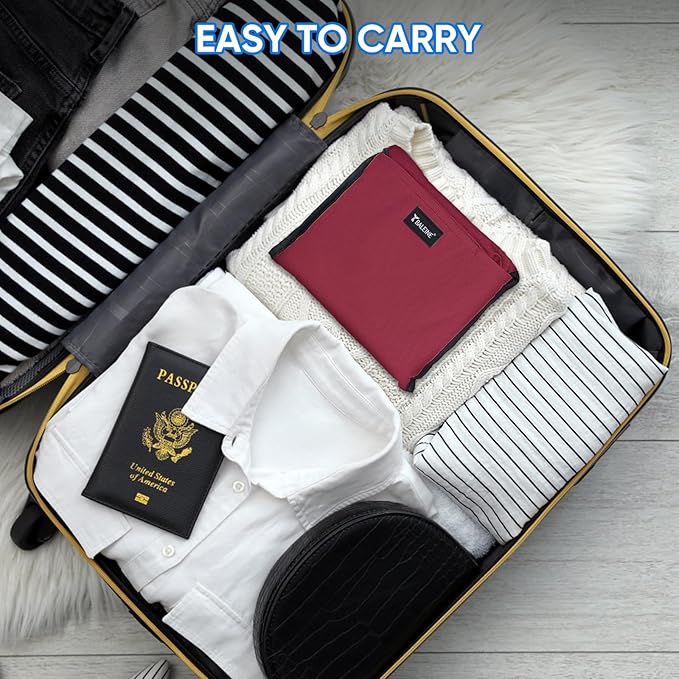 BALEINE 120L Laundry Bag Backpack, 900D Oxford Fabric Large Travel Laundry Bags with Shoulder Straps and 2 Mesh Pockets for College Dorm, Apartment, Laundromat (Red, 120L)