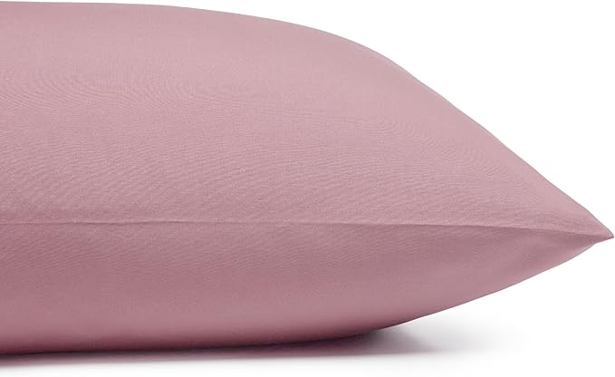 Amazon Basics Lightweight Microfiber 4-Piece Bed Sheet Set, Rose, Solid, Full AmazonBasics