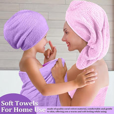 Preboun 12 Pcs Bath Towels and Washcloths 4 Sets Microfiber Bathroom Beach Pool Towel Set Quick Dry Coral Velvet Highly Absorbent for Fitness Sports Shower Travel Spa Hotel(Pastel Colors)