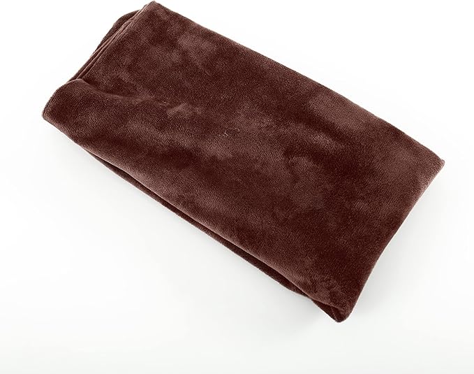 EVOLIVE Soft Micromink, Faux Fur, Faux Suede, Faux Velvet Body Pillow Cover 21"x54" Replacement with Zipper Closure (21"x54" Body Pillow Cover, Brown)
