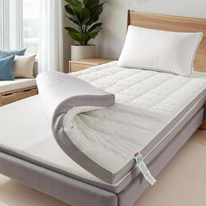 SAPHREAS 4 Inch Memory Foam Mattress Topper Twin Size, Back Pain & Pressure Relief, 3