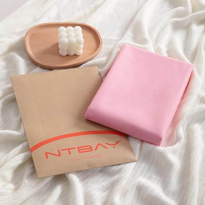 NTBAY Queen Cotton Pillowcases - Envelope Closure 20x30 Pillowcases Set of 2, Breathable and Soft Bed Pillow Cases, Pink