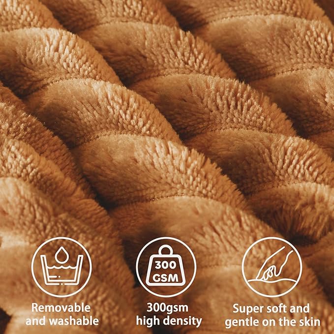 Headboard Wedge Pillow + A Long Neck Roll Pillow Body Pillow，Large Headboard Pillow with Removable Cover (Brown, Queen：59x8x20 inches)