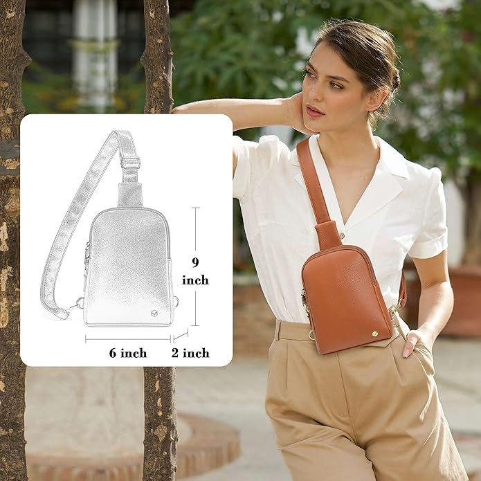 INICAT Travel Small Crossbody Sling Bags Women Cross Body Purses Passport Holder Vegan Leather Fanny Packs Birthday Gifts