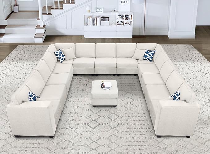 Legend Vansen Modular Sectional Sofa L Shaped Couch with Ottoman Modern Reversible Corner Sectional Couch for Living Room