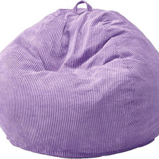 Hobestluk 4.5FT Bean Bag Chair Giant Bean Bag Chair with Filler Included Adult Bean Bag Chairs with Removable Cover for Bedroom Living Room - (Jumbo, Purple)