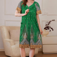 Ekouaer Women Robe Zipper Front Mumu Duster Robes Zip Up Housecoat Soft Sleepwear with Pockets