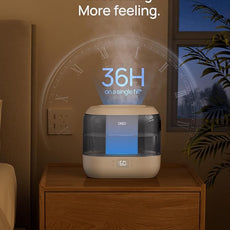 Dreo Smart Humidifiers for Bedroom, Top Fill 4L Cool Mist Humidifier with Nightlight, 36H Runtime, Touch/APP/Voice Control, Quiet Ultrasonic Humidifiers for Large Room, Home, Baby, Plants, Office
