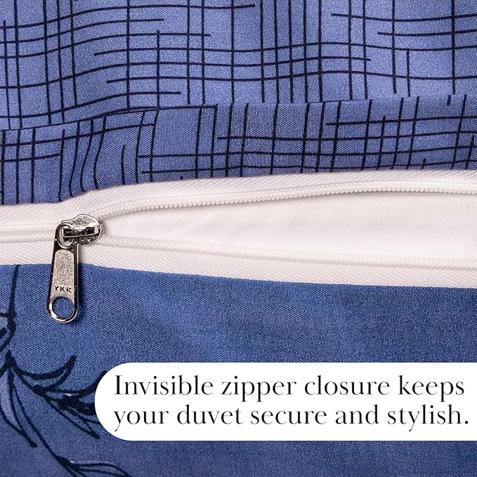 Southshore Fine Living, Inc. Boho Paisley Duvet Cover Twin/Twin XL Set - Premium Quality Microfiber Twin Boho Bedding Sets, Easy Care - 1 Twin Duvet Cover, 1 Sham - Harmony Blue