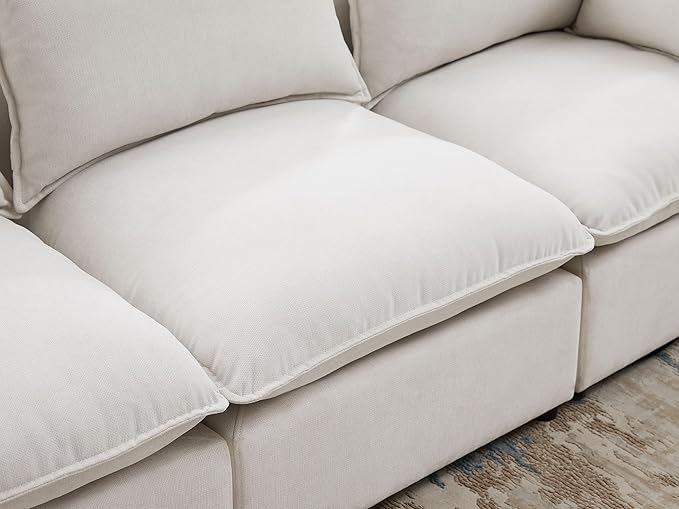 VANOMi Modular Sectional Sofa, 6 Seater Sectional Sofa Modular Sectional Couch for Living Room, V Shape Sofa
