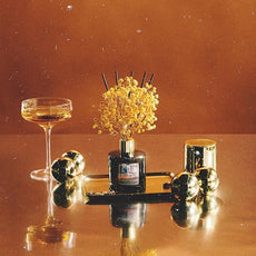 COCORRÍNA Reed Diffuser - Midnight New York 6.7 Fl.oz Reed Diffuser Set with 8 Sticks & Preserved Baby's Breath, Reed Diffuser for Home Bathroom Shelf Decor