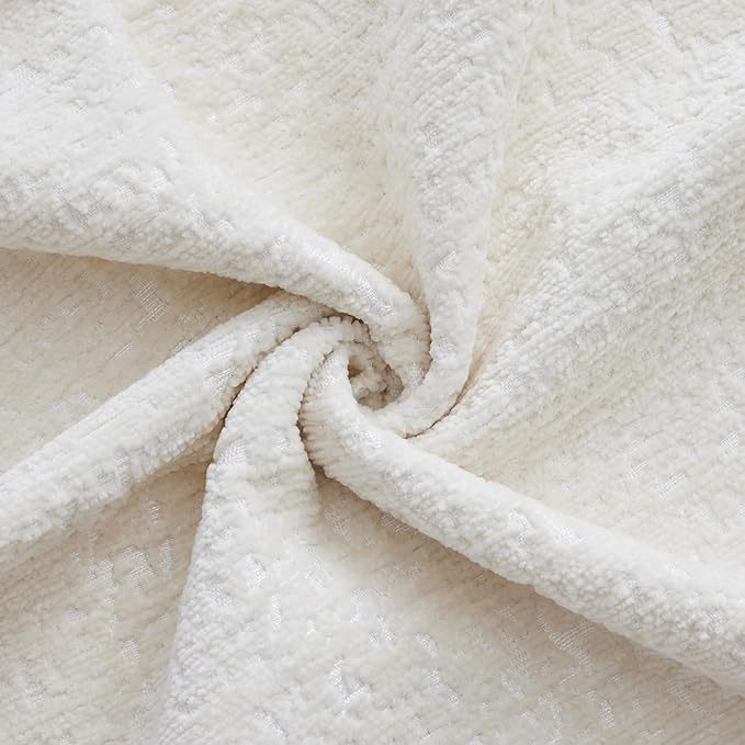 U-Shaped Sectional Couches for Living Room | 112 Inch Modern Sectional Couch | Warm White Chenille Sofa with Double Chaise for Apartment